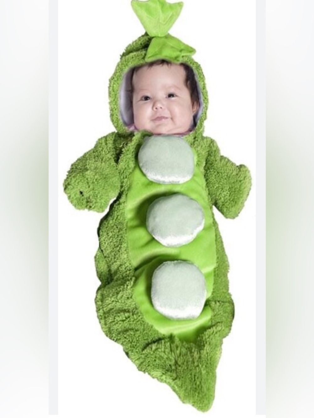 Underwraps Pea In A Pod Costume Infant 0-6 Months Green Halloween Cozy Party